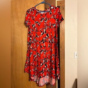 Red and Black Floral Carly